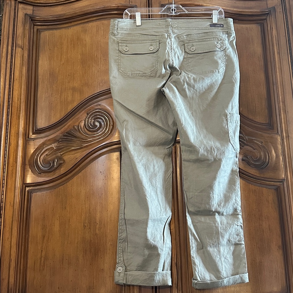 Level 99 Like New Linen Daryl’s Cargo Pants Women's Olive Jeans 29 - Picture 7 of 11